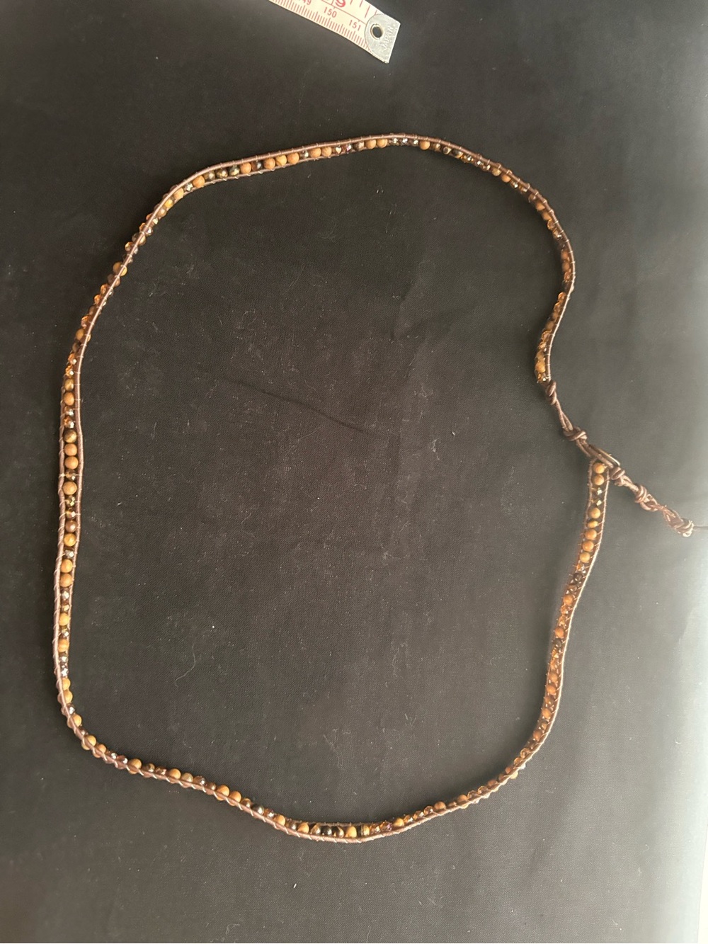 Handcrafted Brown Beaded Wrap Braceleti - Picture 3 of 5